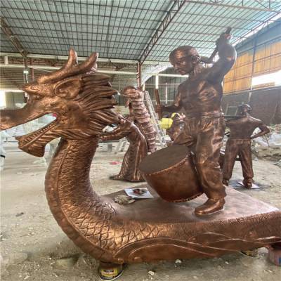 聯(lián)尖景觀雕塑廠家 江蘇玻璃鋼雕塑之龍舟比賽抽象擺件賞析